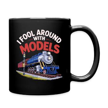 Je m’amuse avec des modèles - Mug uni - noir - Droite