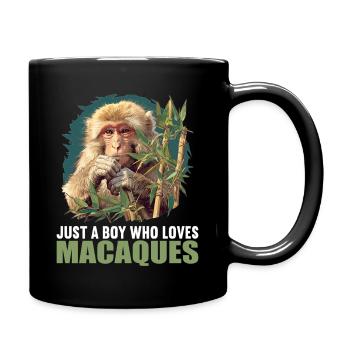 Makaken Makake - Tasse einfarbig - Schwarz - Rechts
