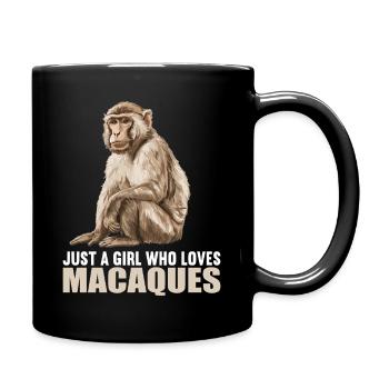 Makaken Makake - Tasse einfarbig - Schwarz - Rechts