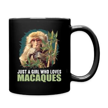 Makaken Makake - Tasse einfarbig - Schwarz - Rechts
