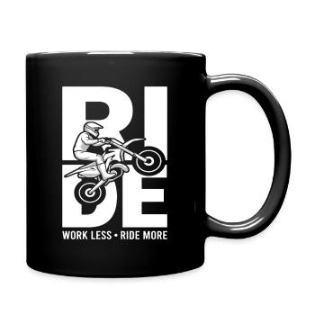RIDE OFTEN Motocross Offroad Motif - Full Colour Mug - black - Right