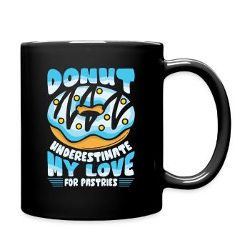 Donut fast food - Full Colour Mug - black - Right