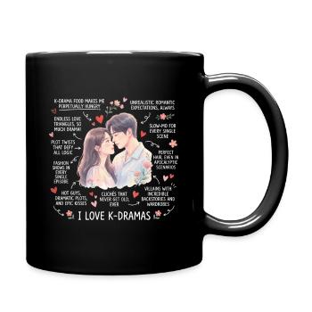 Koreanisches Drama K-Drama Liebhaber Kdrama - Tasse einfarbig - Schwarz - Rechts