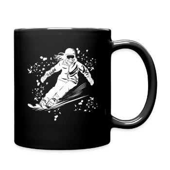 Ski alpin Sports d’hiver Ski nordique - Mug uni - noir - Droite