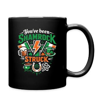 Tu as été frappé par le trèfle | La Saint-Patrick - Mug uni - noir - Droite
