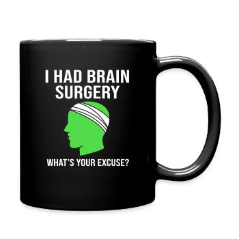 Traumatic brain injury, traumatic brain injury, car accident - Full Colour Mug - black - Right