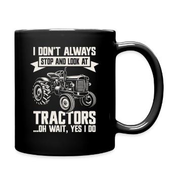 Tractor Farmer Farm Farming - Full Colour Mug - black - Right