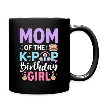 Maman de la fille d’anniversaire K-Pop - Mug uni - noir - Droite