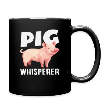 Chuchoteur de cochons Fermier drôle Fermier - Mug uni - noir - Droite