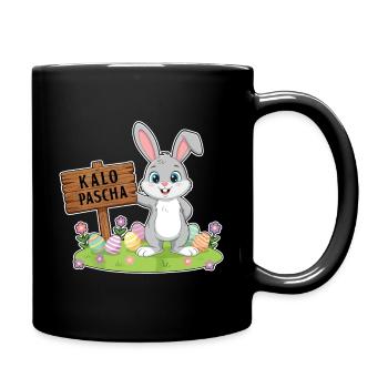 Griechisches Ostern Kalo Pascha Frohe Ostern - Tasse einfarbig - Schwarz - Rechts