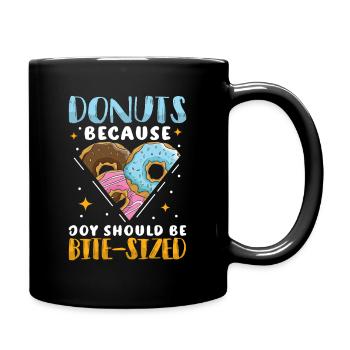 Restauration rapide en donuts - Mug uni - noir - Droite