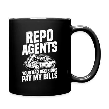 Agent de saisie Recouvrement de voiture Récupération d’actifs - Mug uni - noir - Droite