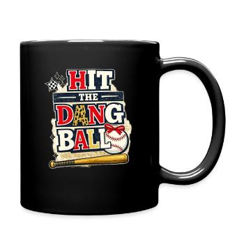 Hit the Dang Ball Baseball Shirt – Funny Tee - Full Colour Mug - black - Right