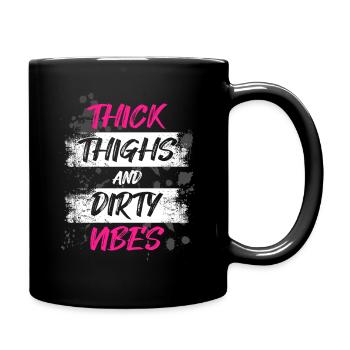 Dirty vibes Schlammlauf Mud Run Muddy Race - Tasse einfarbig - Schwarz - Rechts