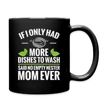 Emtpy Nest Syndrom Weintrink-College leer - Tasse einfarbig - Schwarz - Rechts