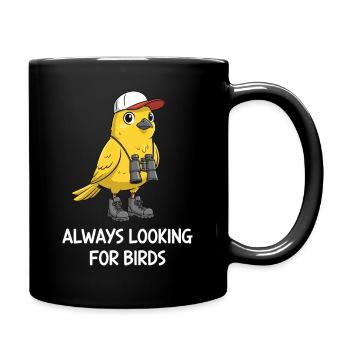 Bird Watching Birding Bird Watcher Bird Nerd - Full Colour Mug - black - Right