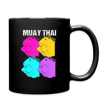 Thai boxing kickboxer kickboxing Muay thai - Full Colour Mug - black - Right