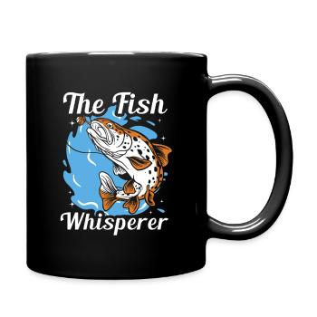 The Fish Whisperer – Funny Angler Saying - Full Colour Mug - black - Right