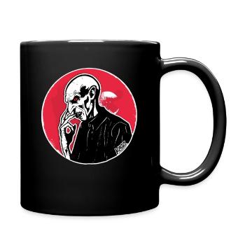 Crimson Zombie Silhouette - Tasse einfarbig - Schwarz - Rechts