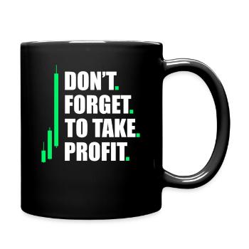 Profitez Marché boursier Trader en bourse - Mug uni - noir - Droite