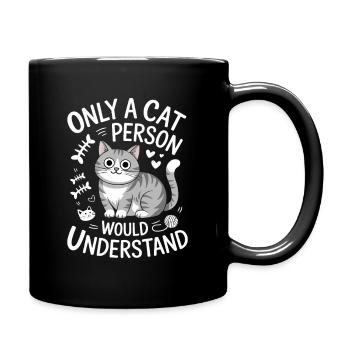 Seul un amateur de chats comprendrait - Mug uni - noir - Droite