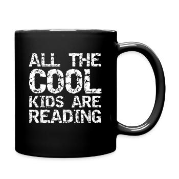 Alle coolen Kids lesen - Tasse einfarbig - Schwarz - Rechts