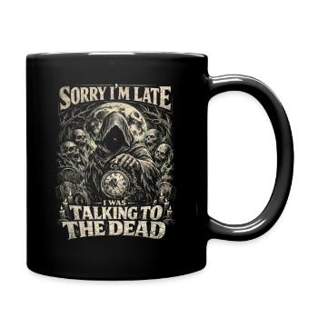 Friedhof Humour gothique Je parlais aux morts - Mug uni - noir - Droite