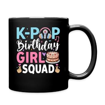 K-Pop Birthday Girl Squad - Full Colour Mug - black - Right