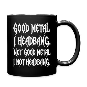 Headbanging Saying Funny Metal Shirt - Full Colour Mug - black - Right