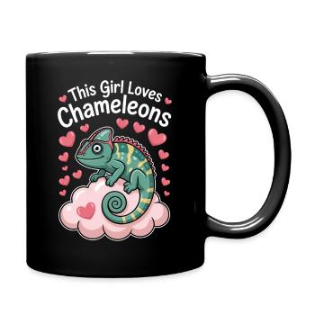 Don des Drôles Caméléons Drôles de Expressions Caméléon - Mug uni - noir - Droite