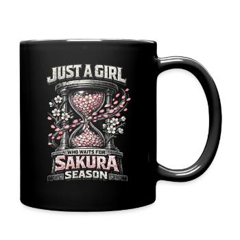 Cherry Blossom Sakura Cherry Blossom - Full Colour Mug - black - Right