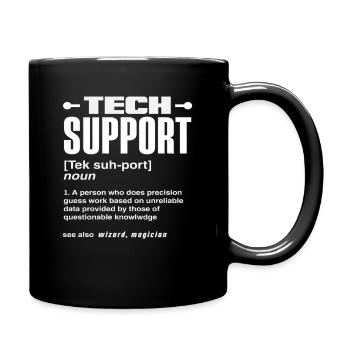 Funny Tech Support Definition Magician IT - Full Colour Mug - black - Right