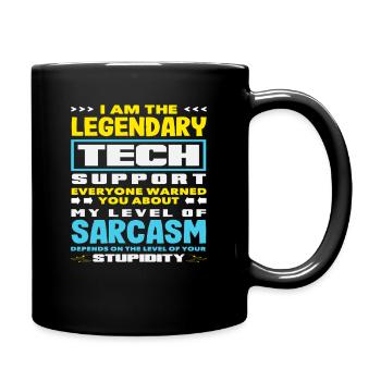 Legendary Tech Support Sarcasm IT Admin - Full Colour Mug - black - Right