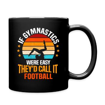 Retro Gymnastics Sunset - Full Colour Mug - black - Right