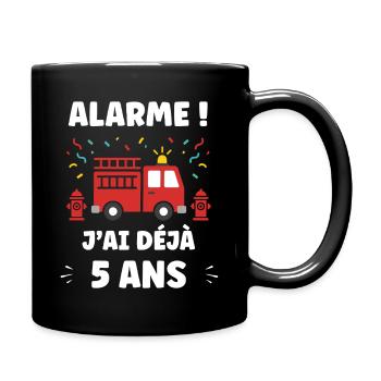 Alarme ! J'ai Déjà 5 Ans - Mug uni - noir - Droite