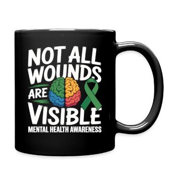 Toutes les blessures ne sont pas visibles – santé mentale - Mug uni - noir - Droite