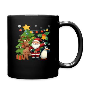 Taponage des enfants renne renne du Père Noël - Mug uni - noir - Droite