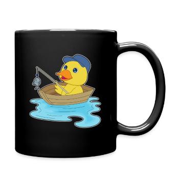 Pêche au poisson canard pêcheur - Mug uni - noir - Droite