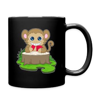 Monkey Poker Jeu de cartes de poker - Mug uni - noir - Droite