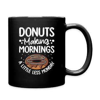 Donut fast food - Full Colour Mug - black - Right