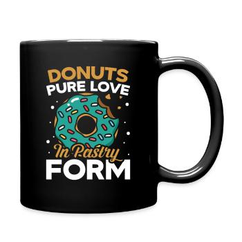 Donut fast food - Full Colour Mug - black - Right