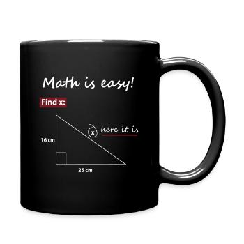Find X Triangle Math Art - Full Colour Mug - black - Right