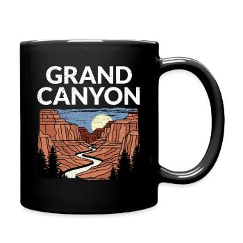 Grand Canyon National Park Hiker - Full Colour Mug - black - Right