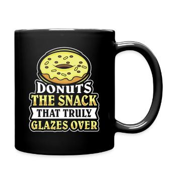 Donut fast food - Full Colour Mug - black - Right