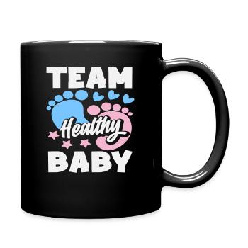 Team Gesundes Baby Gender Reveal Party - Tasse einfarbig - Schwarz - Rechts