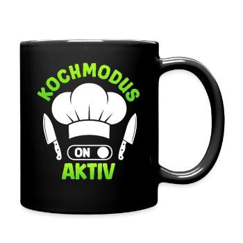 Küchenchef KOCHMODUS AKTIVIERT Lustiges - Tasse einfarbig - Schwarz - Rechts