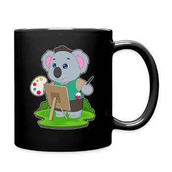 Peintre Koala Peinture au pinceau - Mug uni - noir - Droite