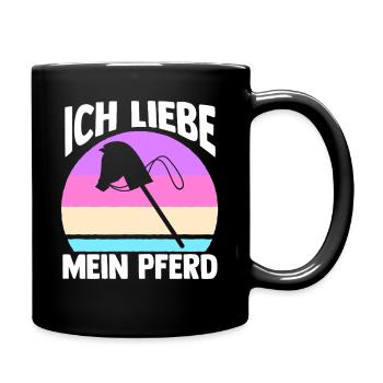 Steckenpferd Hobbyhorse Hobby Horsing - Tasse einfarbig - Schwarz - Rechts