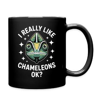 Don des Drôles Caméléons Drôles de Expressions Caméléon - Mug uni - noir - Droite