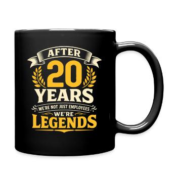 20th Company Anniversary Service Anniversary Work - Full Colour Mug - black - Right